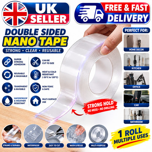 Clear double sided - sided, tape