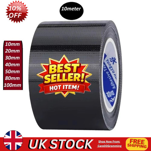 Black heavy duty duct cloth - black,