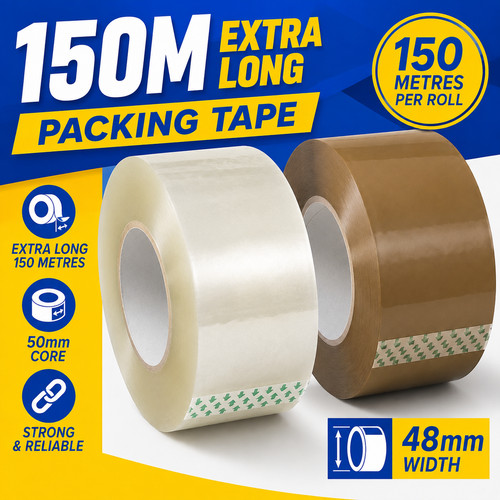 150m clear brown tape - 150m,