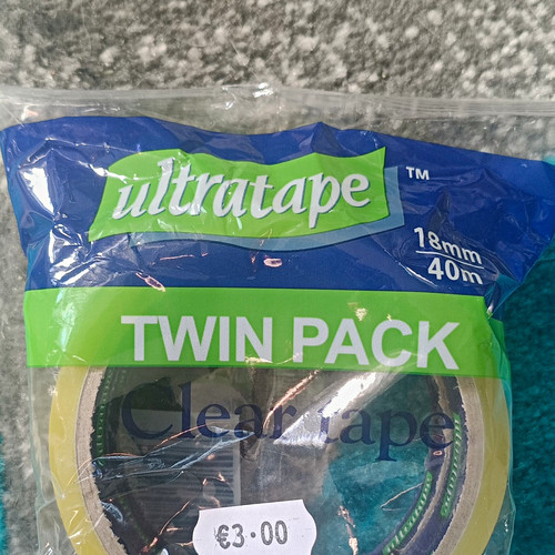 Ultratape twin pack clear tape - twin,